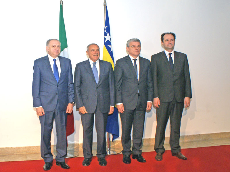 Members of the Collegium of both Houses received the President of the Senate of Italy 